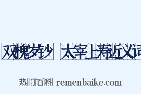双槐岁钞·太宰上寿近义词是什么意思的图片